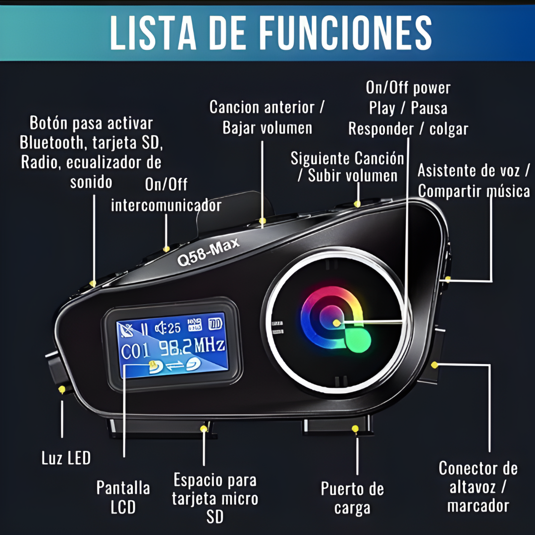 Combo Duo Intercomunicador Q58 max