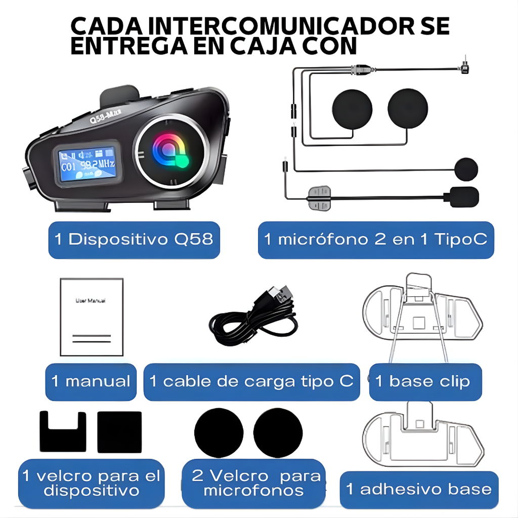 Combo Duo Intercomunicador Q58 max