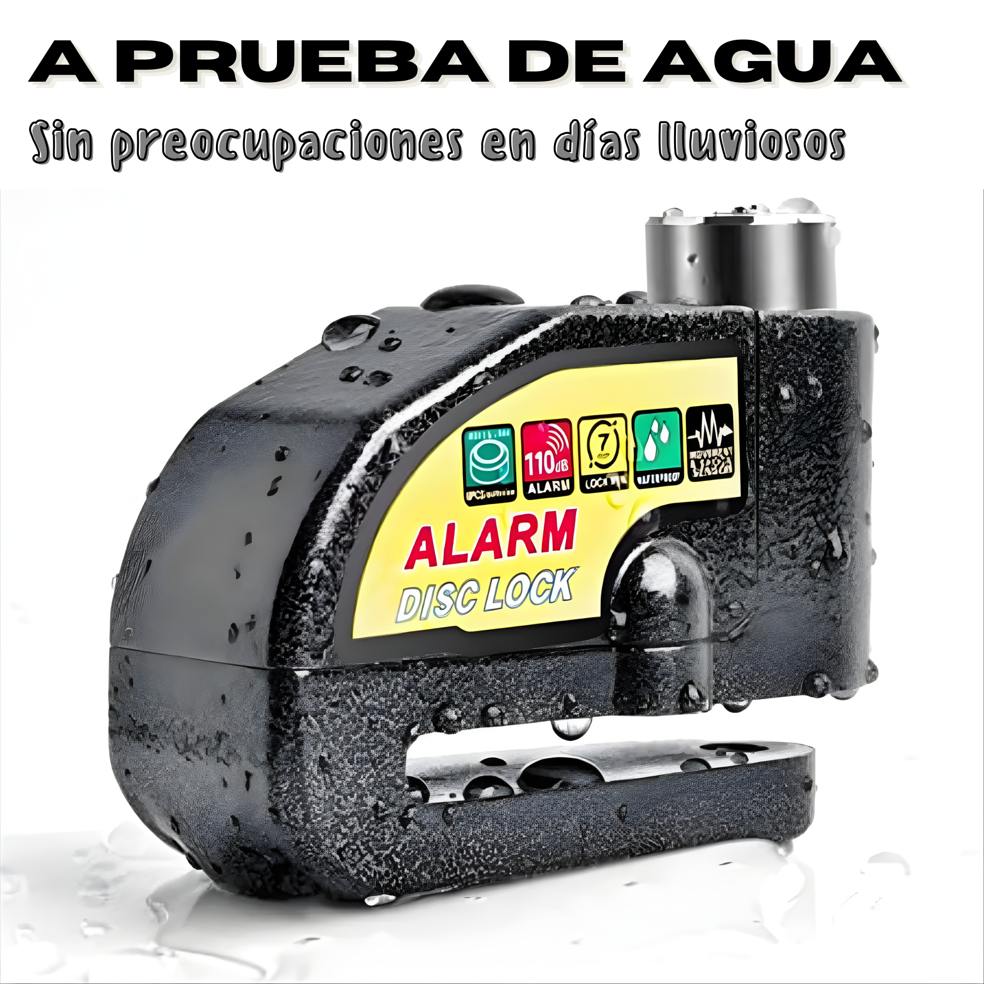 Candado Freno de Disco Moto Con Alarma